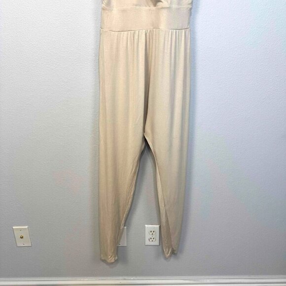 Free People Movement‎ Second Chance Hooded Jumpsuit Relaxed Fit Beige Size Small - Picture 5 of 16